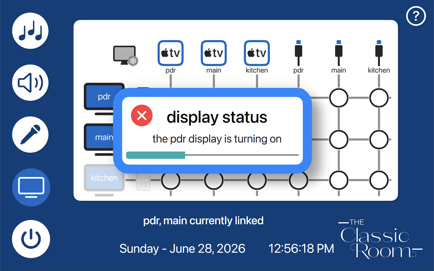 Display startup screen